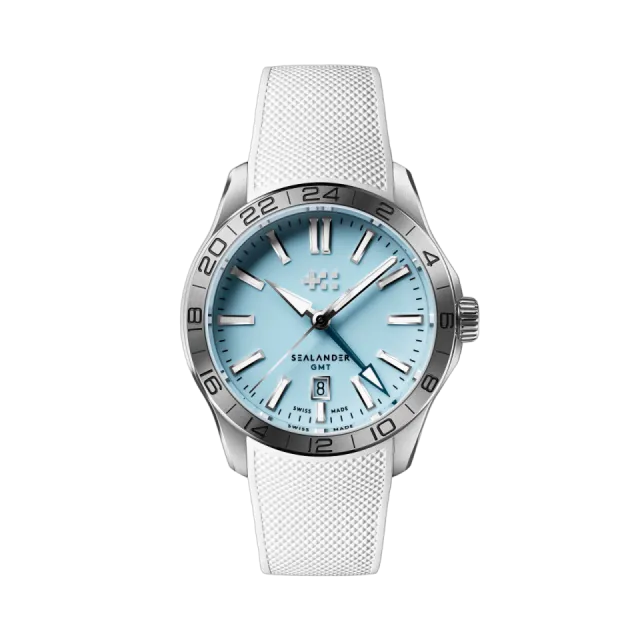 Christopher Ward C63 Sealander GMT Otomatik Sky Blue C6342AGM4S00B0RW Görsel 1