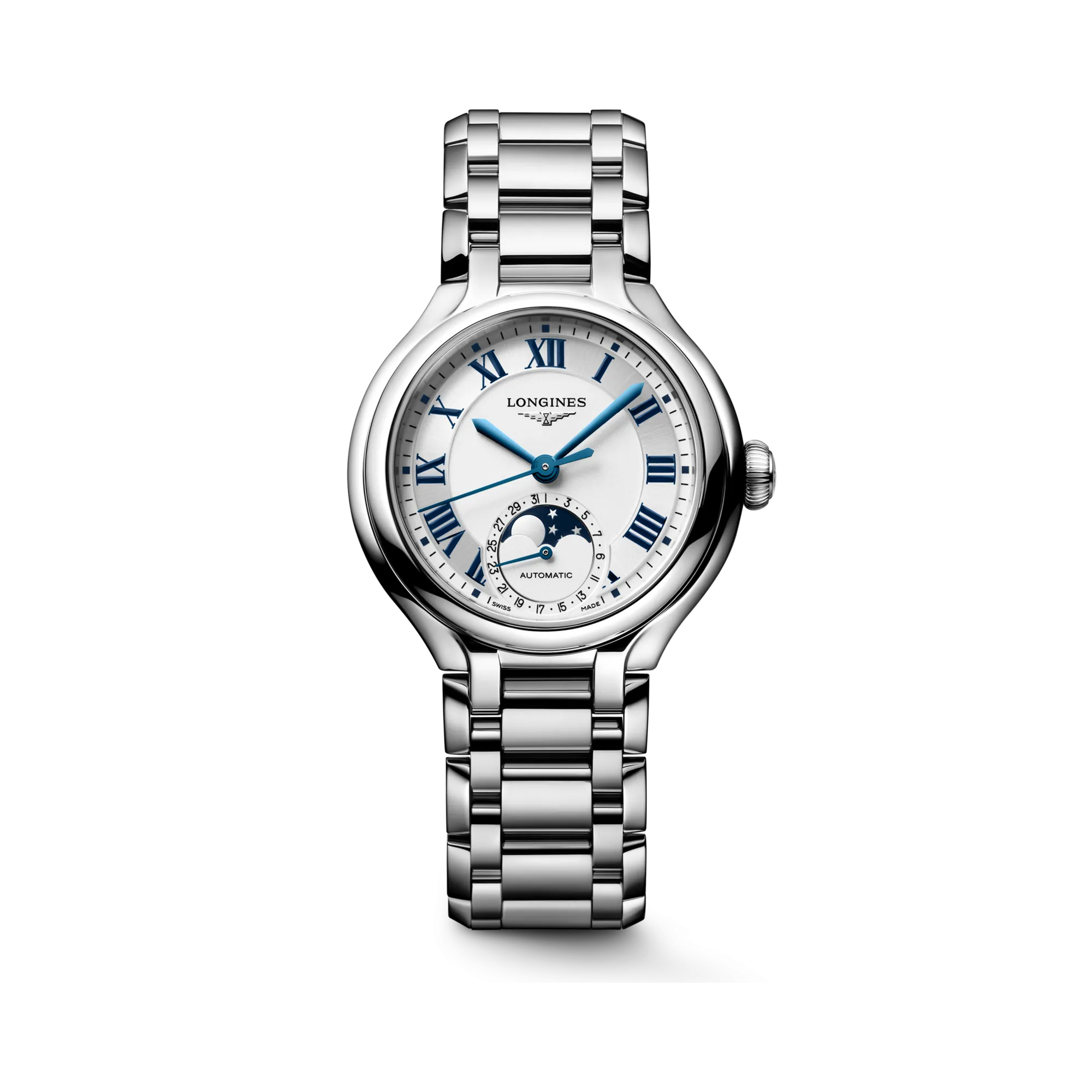 Longines PrimaLuna Moonphase Otomatik Gümüş L81264716