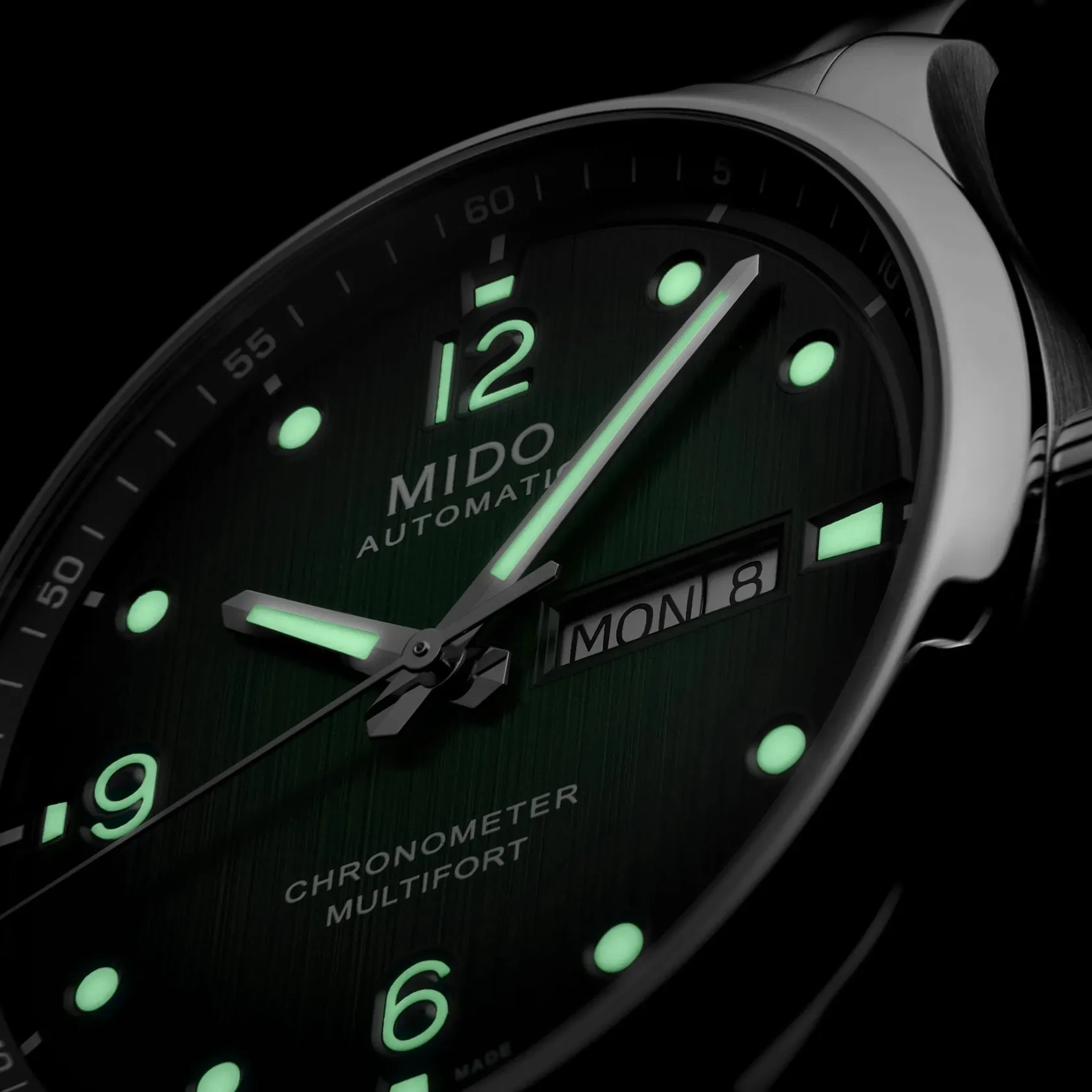 Mido Multifort M Chronometer Otomatik Yeşil M0384311109700 detay görseli 5