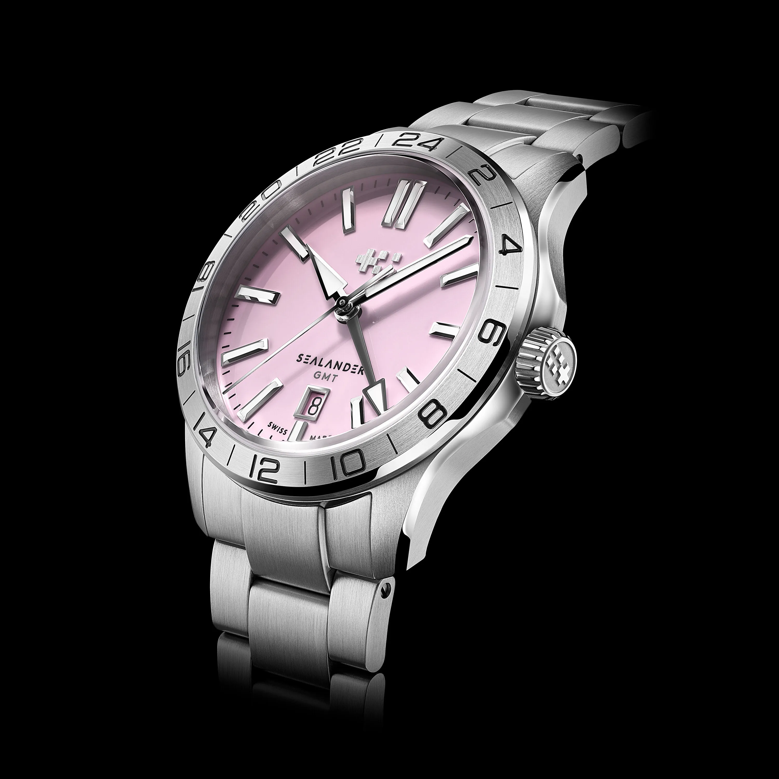 Christopher Ward C63 Sealander GMT Otomatik Pembe C6342AGM4S00P0B0 detay görseli 5