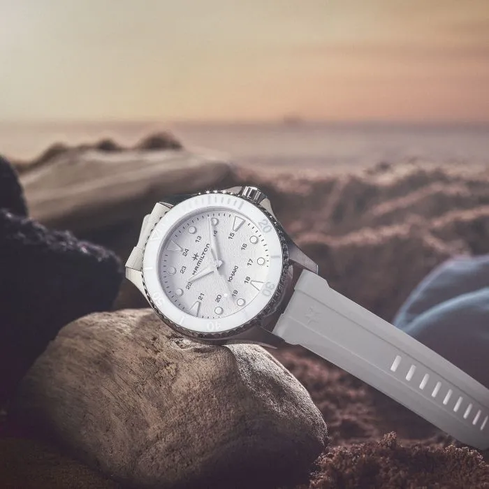 Hamilton Khaki Navy Scuba Quartz White H82221310 detay görseli 5