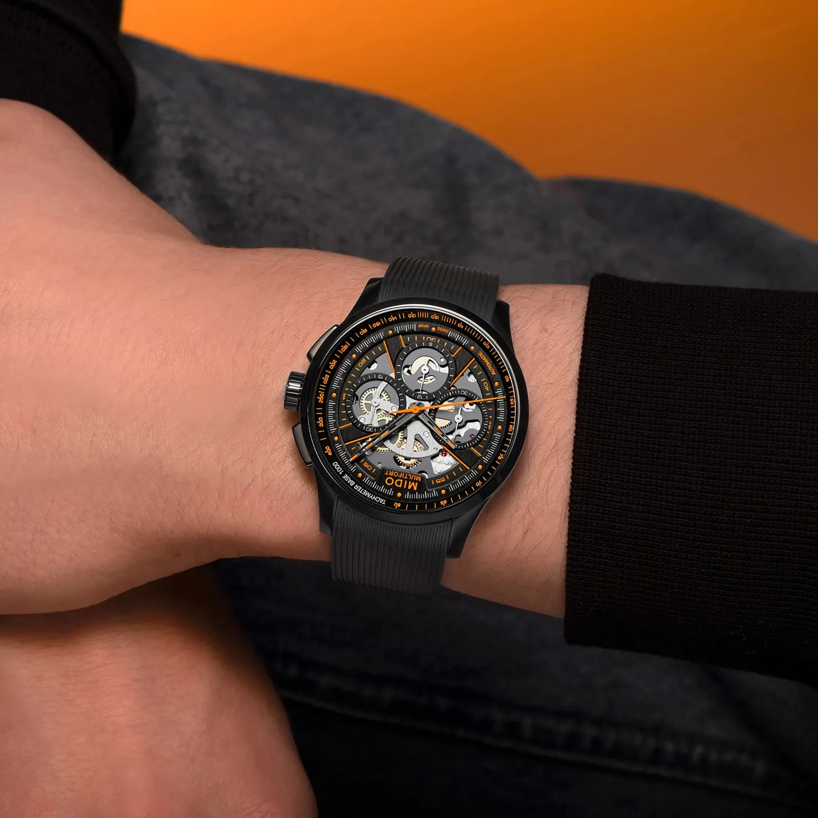 Mido Multifort Skeleton Chronograph Otomatik M0386623705000 detay görseli 3