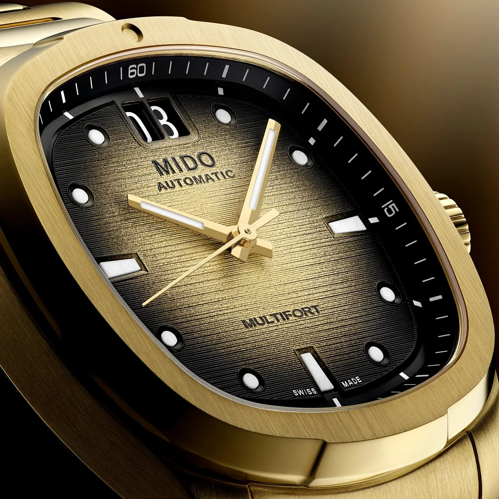 Mido Multifort TV Big Date Otomatik Şampanya M0495263302100 detay görseli 5