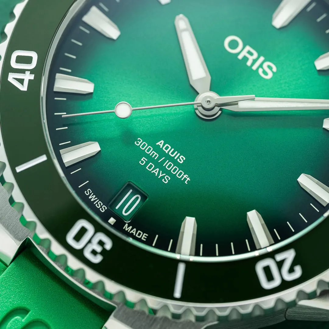 Oris Aquis Date Calibre 400 Yeşil Otomatik 01400779041570742347EB detay görseli 3