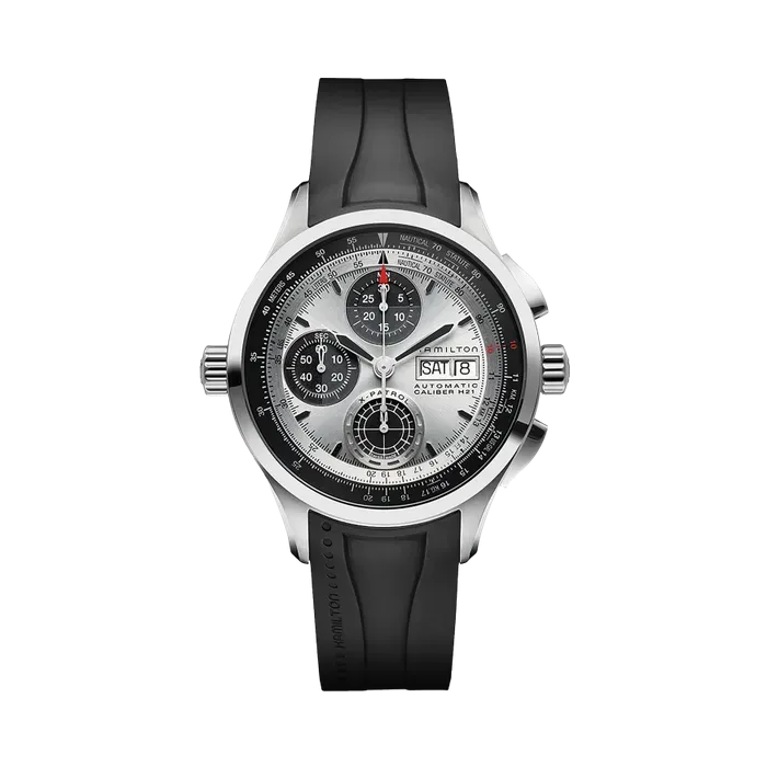Hamilton Khaki Aviation Khaki X Patrol Auto Chrono Otomatik Silver H76566351