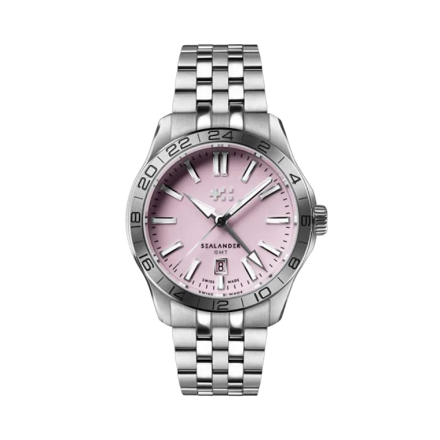 Beğenmek için çift tıkla Christopher Ward C63 Sealander GMT Otomatik Pembe C6342AGM4S00P0B1 Görsel 1