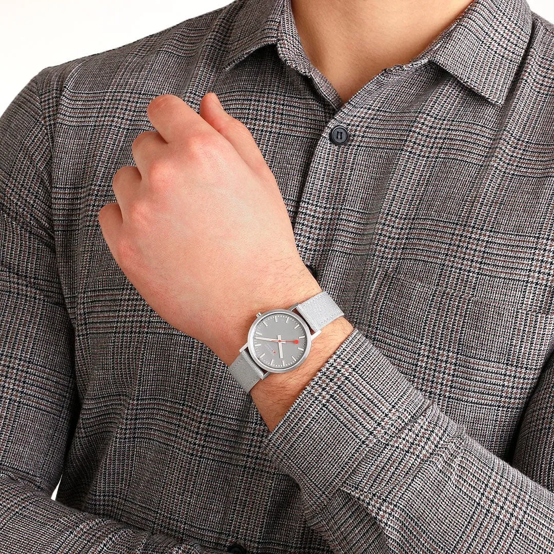 Mondaine Classic Good Gray A6603031480SBH detay görseli 2