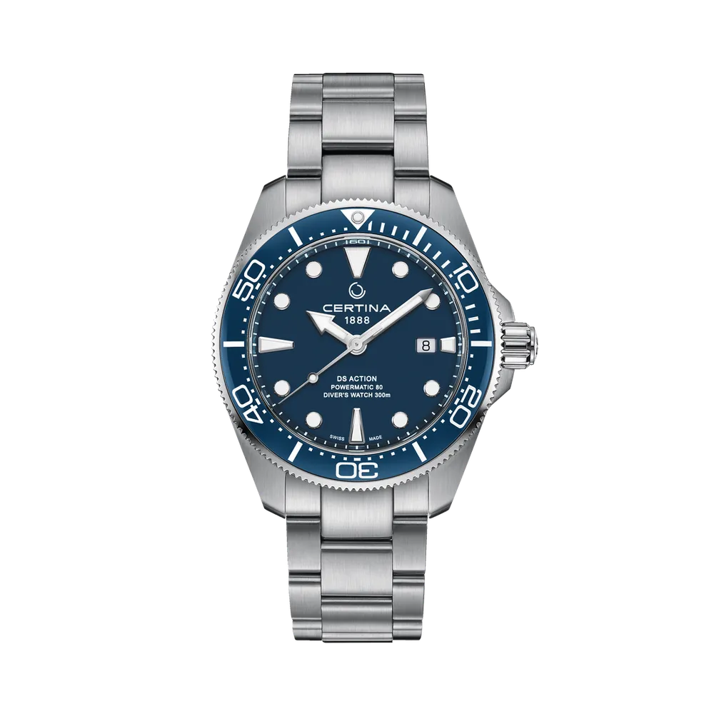Certina DS Action Diver 43mm Powermatic 80 Otomatik Mavi C0326071104100