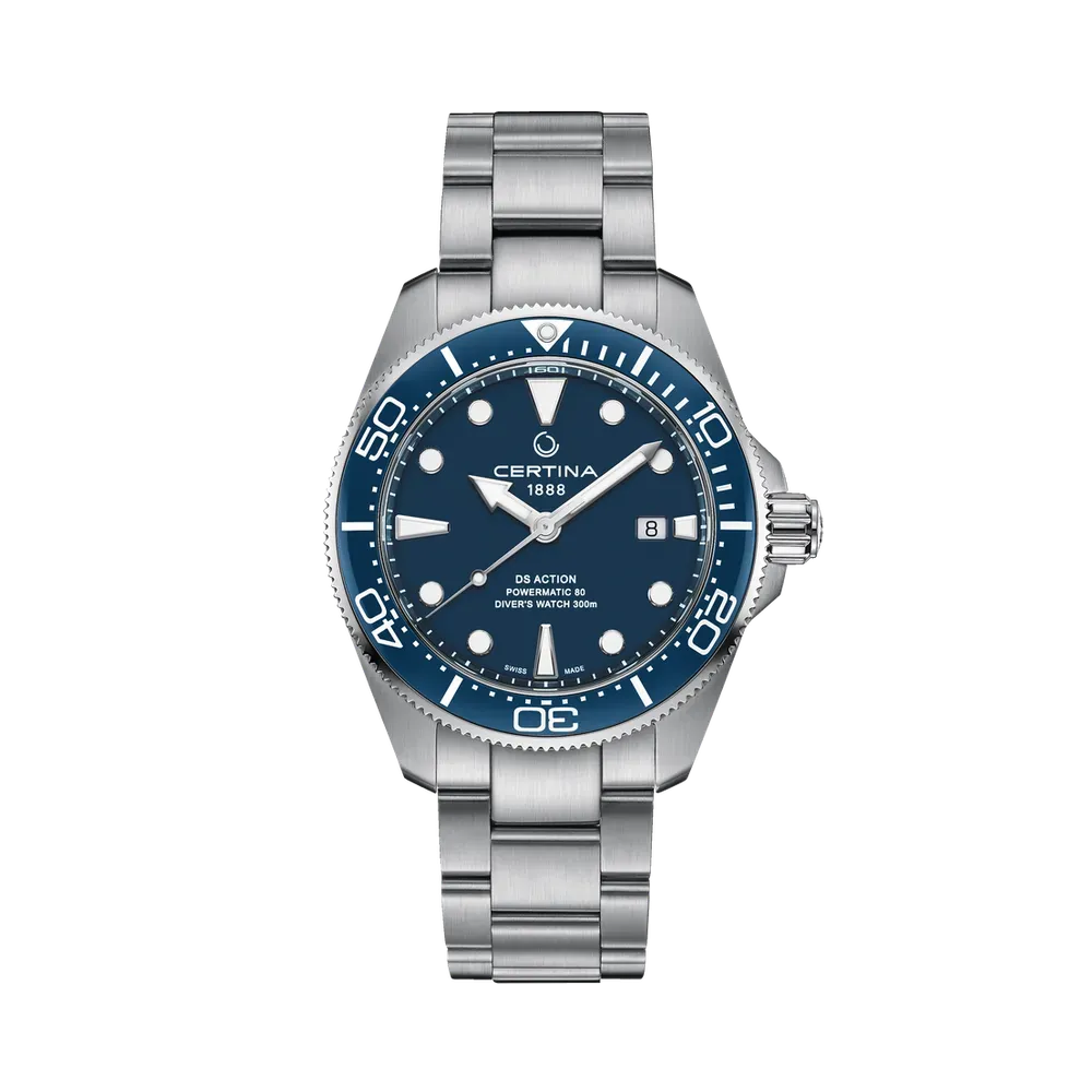 Certina DS Action Diver 43mm Powermatic 80 Otomatik Mavi C0326071104100
