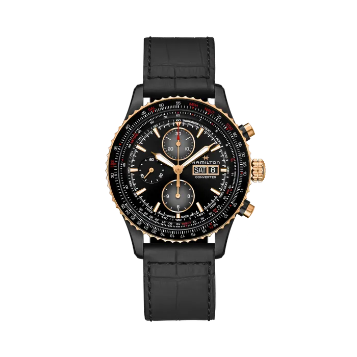 Hamilton Khaki Aviation Converter Auto Chrono Otomatik Siyah H76736730