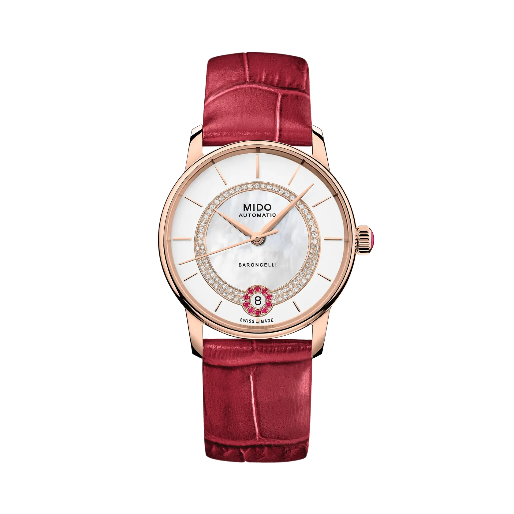 MIDO Baroncelli Lady Necklace Otomatik Beyaz Sedef M0378073603101