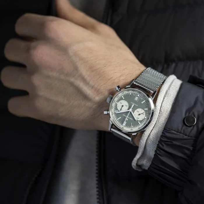 Hamilton American Classic Intra-Matic Auto Chrono 40mm Otomatik Yeşil H38416160 detay görseli 5