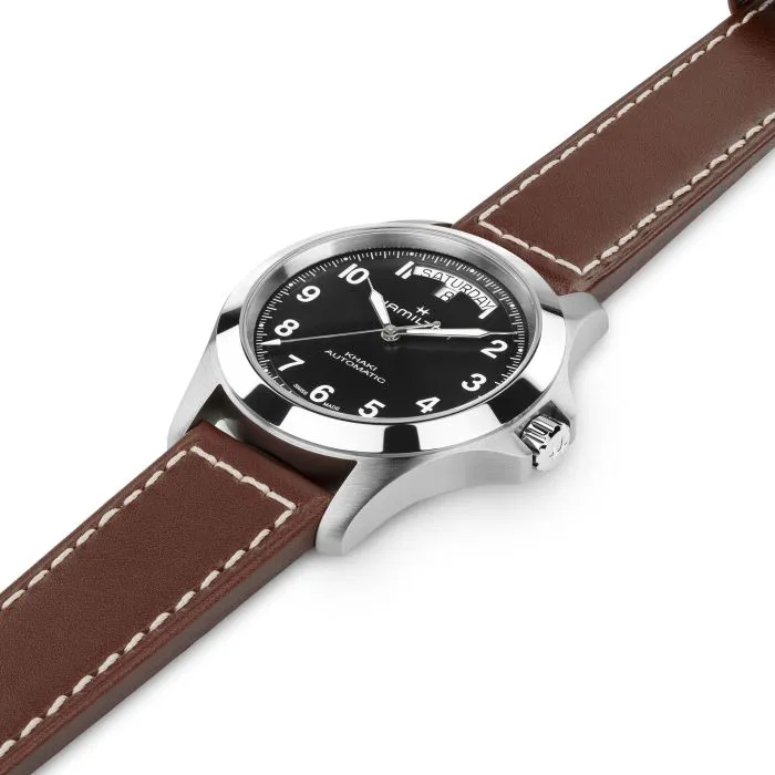 Hamilton Khaki Field King Day-Date Siyah Otomatik H64475531 detay görseli 4