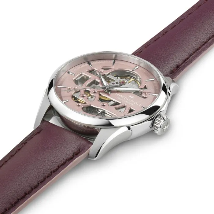 Hamilton Jazzmaster Skeleton Auto Pembe H32265870 detay görseli 1