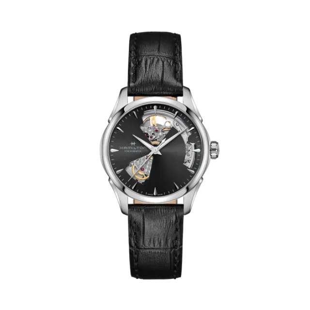 Beğenmek için çift tıkla Hamilton Jazzmaster Open Heart Auto Otomatik Siyah H32215730 Görsel 1