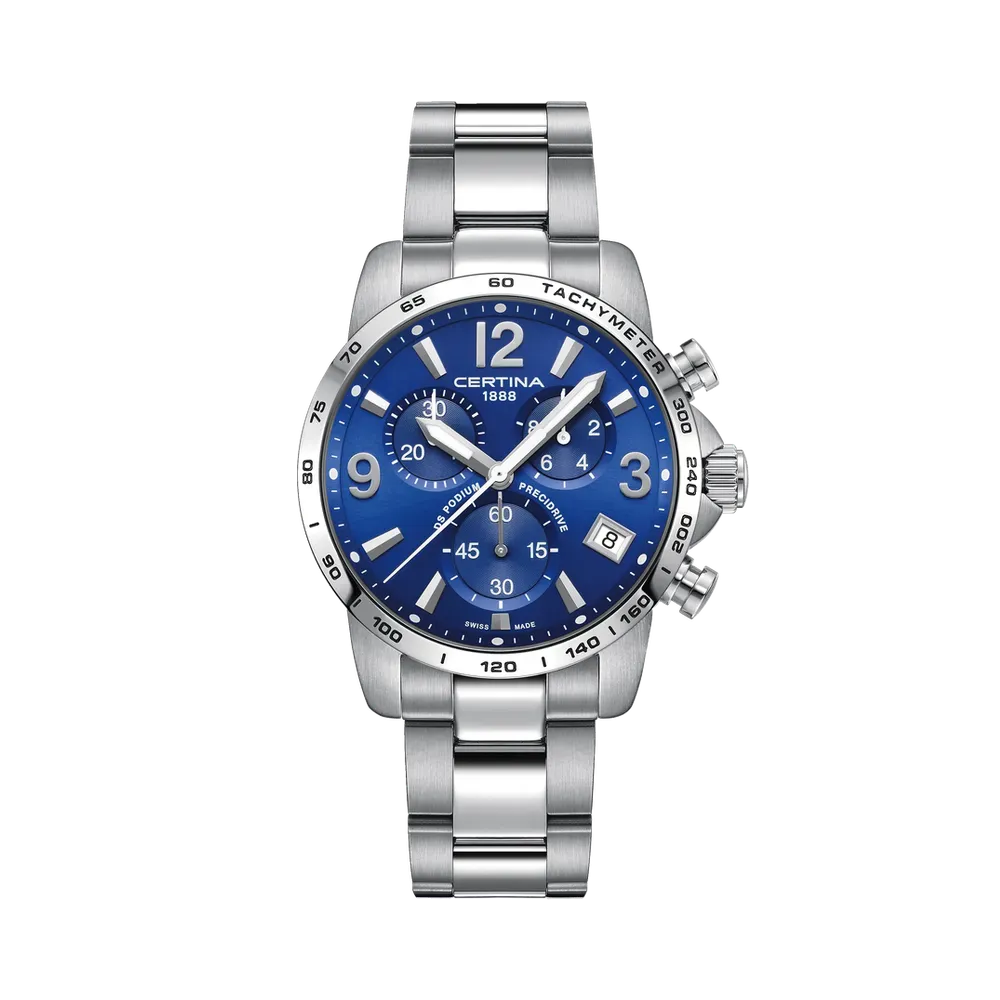 Certina DS Podium Chronograph 1/10 Sec Blue C0344171104700