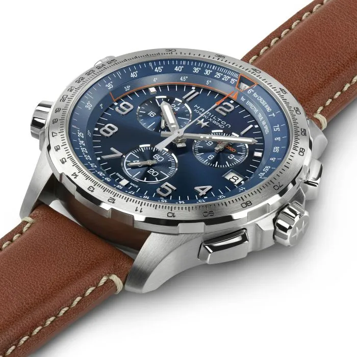 Hamilton Khaki Aviation X-Wind GMT Chrono Quartz Blue H77922541 detay görseli 2