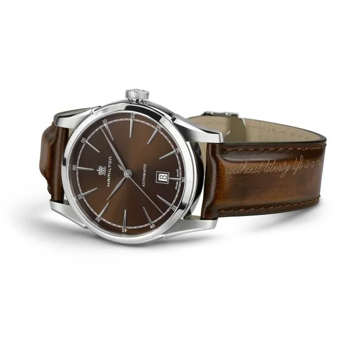 Hamilton American Classic Spirit Of Liberty Auto Otomatik Kahverengi H42415501 detay görseli 3