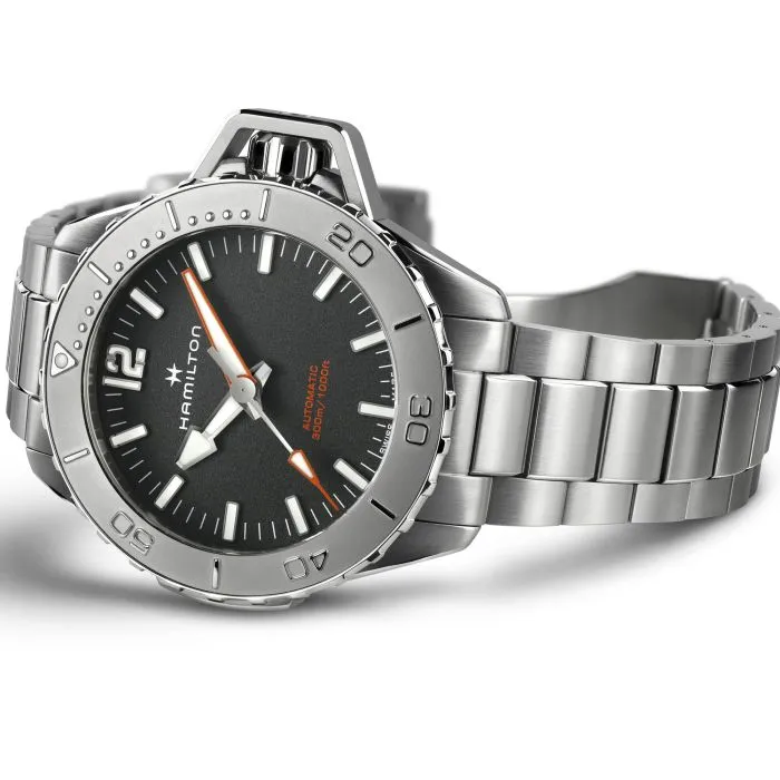 Hamilton Khaki Navy Frogman Auto Otomatik Siyah H77815130 detay görseli 2