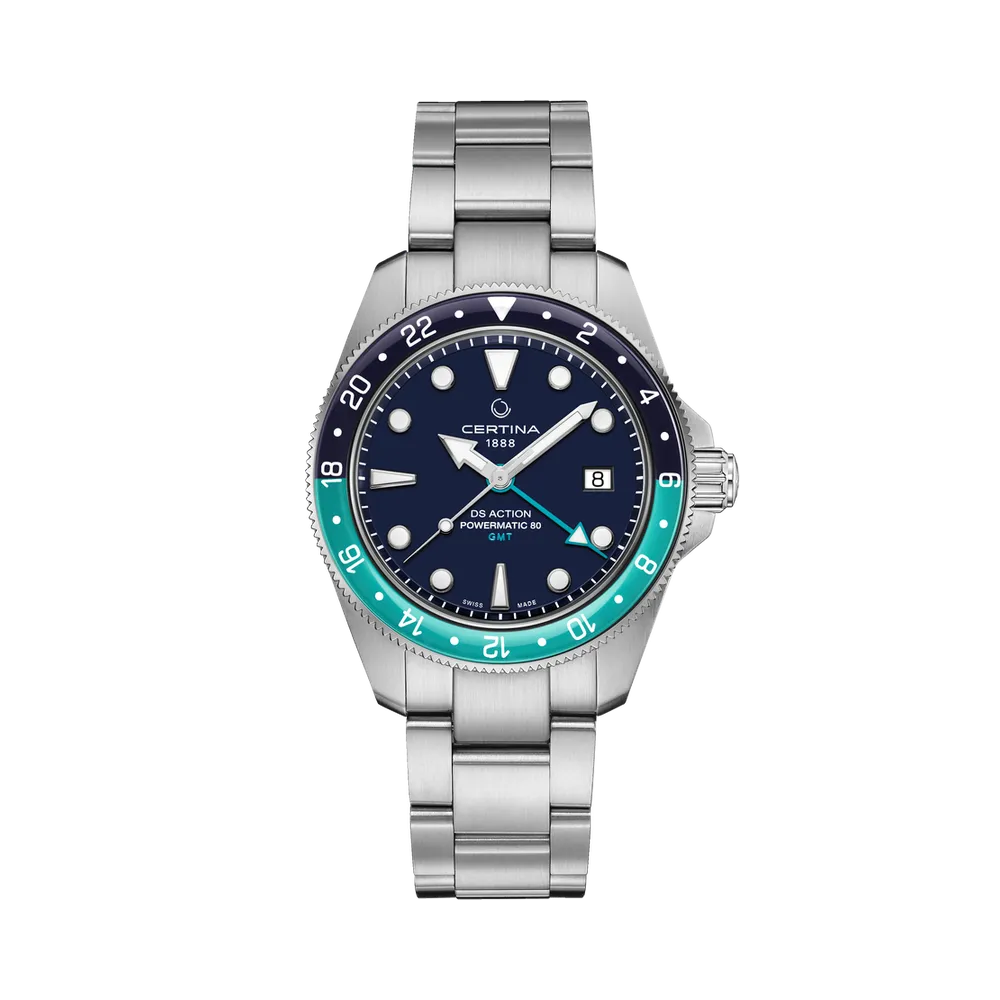Certina DS Action GMT Powermatic 80 Blue Otomatik C0329291104101