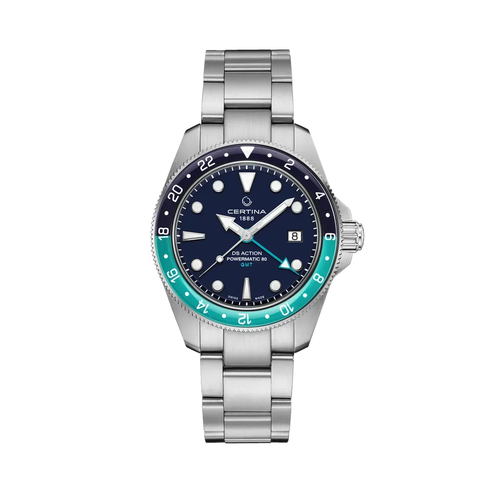 Certina DS Action GMT Powermatic 80 Blue Otomatik C0329291104101