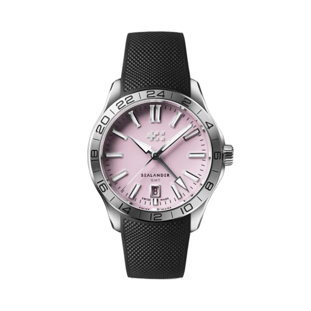 Beğenmek için çift tıkla Christopher Ward C63 Sealander GMT Otomatik Pink C6339AGM4S00P0RK Görsel 1