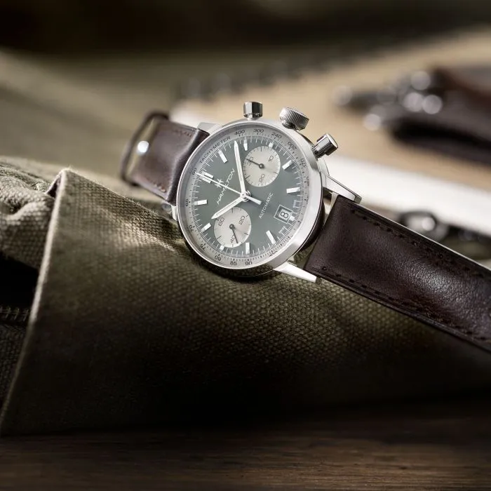 Hamilton American Classic Intra-Matic Auto Chrono Yeşil H38416560 detay görseli 5