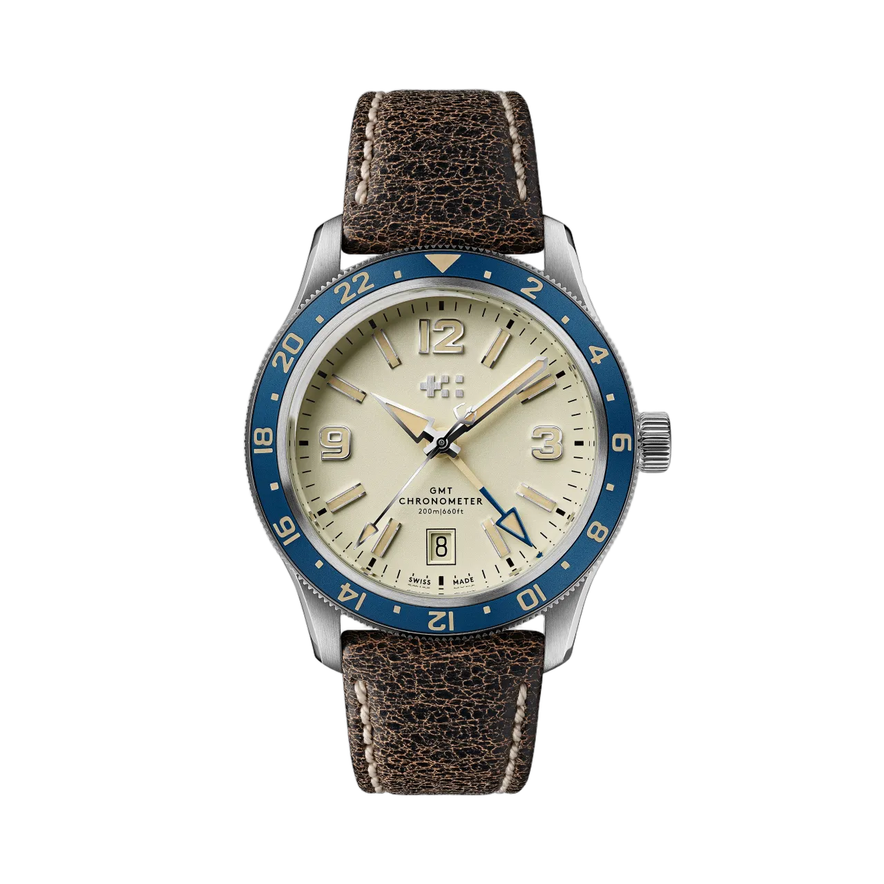 Christopher Ward C60 Trident Biscay GMT Otomatik Bej C6039AGM1S0BW0VT1