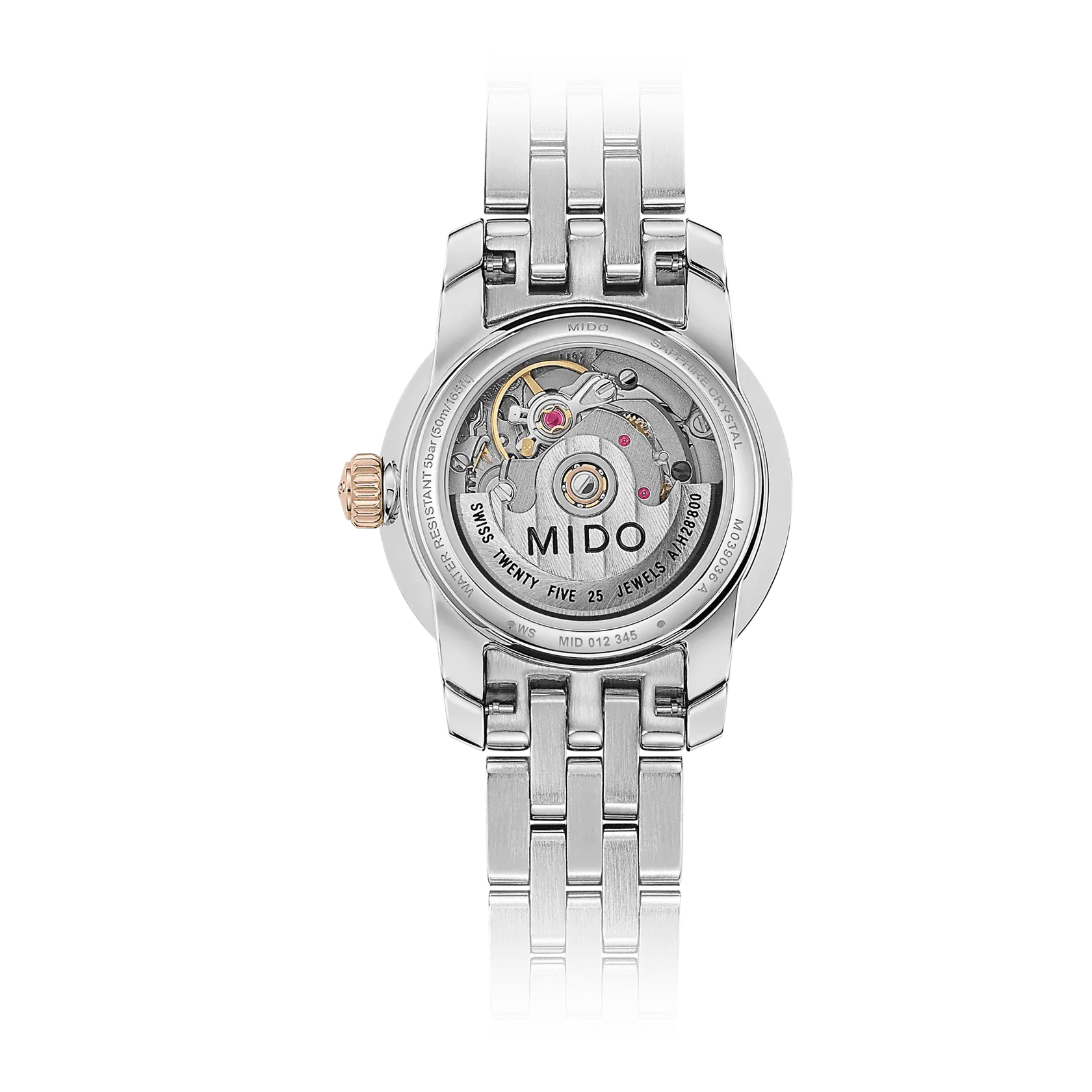 Mido Baroncelli Lady Twenty Five Otomatik Beyaz Sedef M0390072210600 detay görseli 1