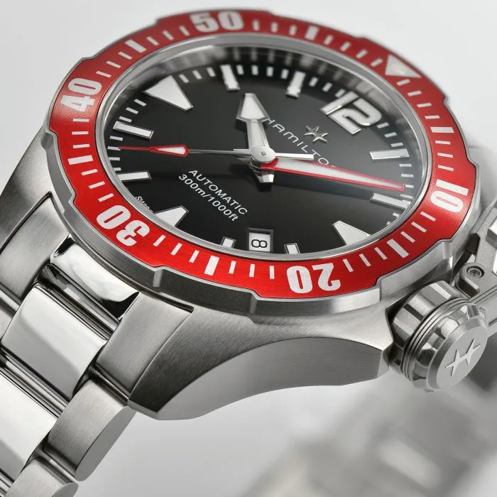 Hamilton Khaki Navy Frogman Auto Otomatik Siyah H77725135 detay görseli 2