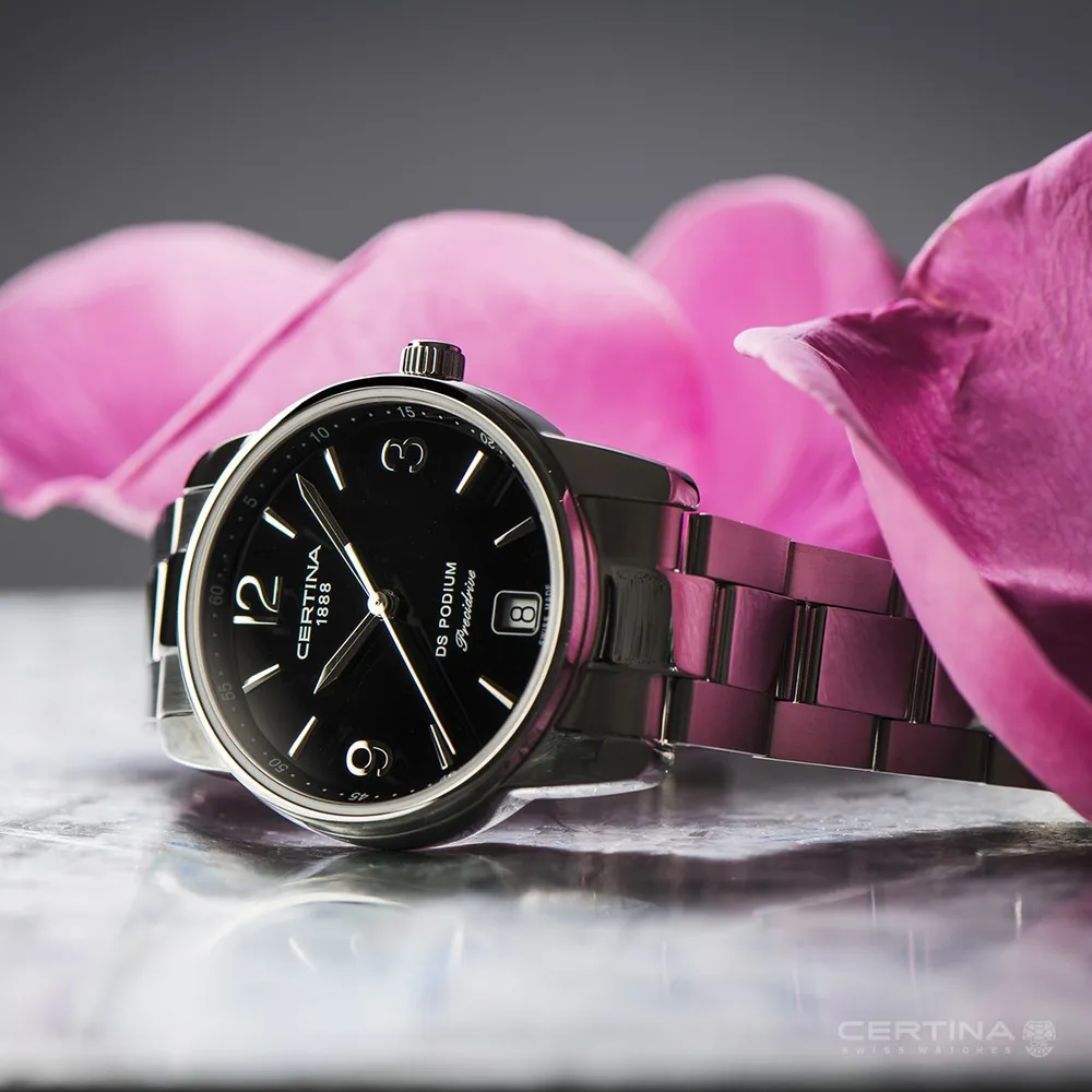 Certina DS Podium Lady 33mm Siyah C0342101105700 detay görseli 2
