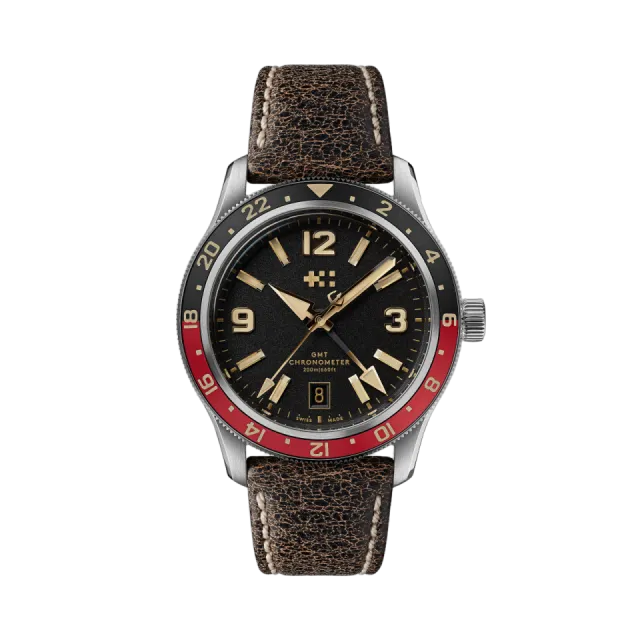 Christopher Ward C60 Trident Biscay GMT Otomatik Siyah C6042AGM1S0RK0VT1 Görsel 1