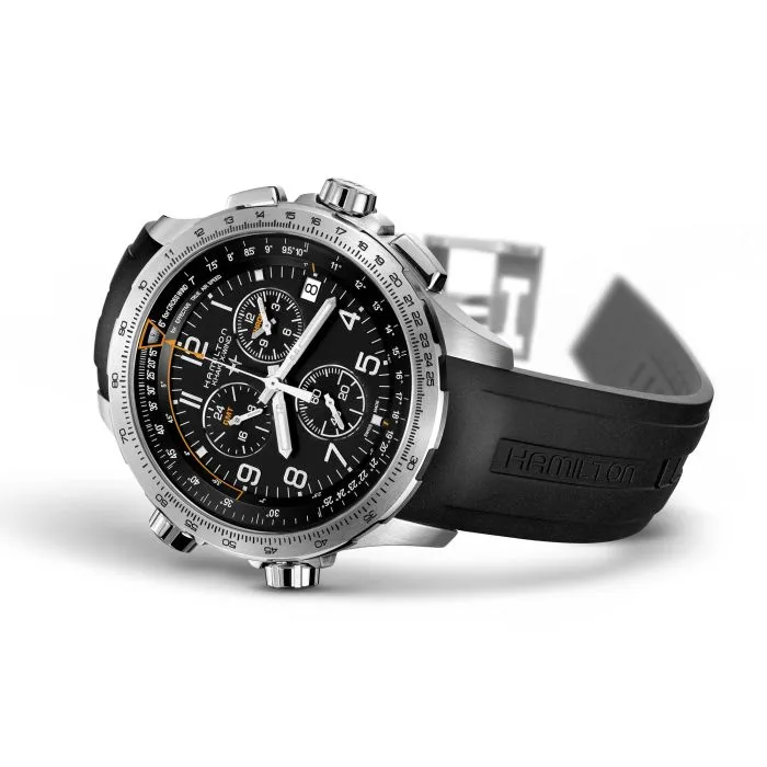 Hamilton Khaki Aviation X-Wind GMT Chrono Quartz Black H77912335 detay görseli 4