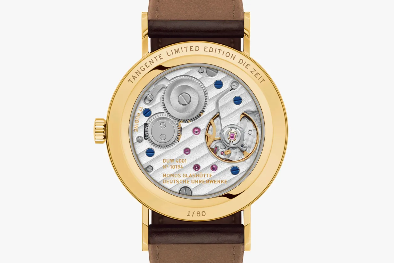 NOMOS Glashütte Tangente Gold 33 DIE ZEIT 104S2 detay görseli 3