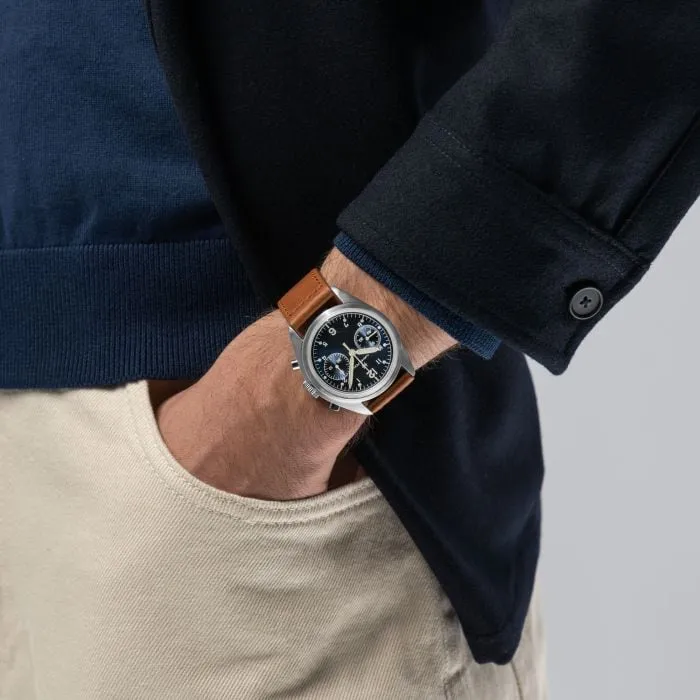 Hamilton Khaki Aviation Pilot Pioneer Mechanical Chrono Blue H76409540 detay görseli 4