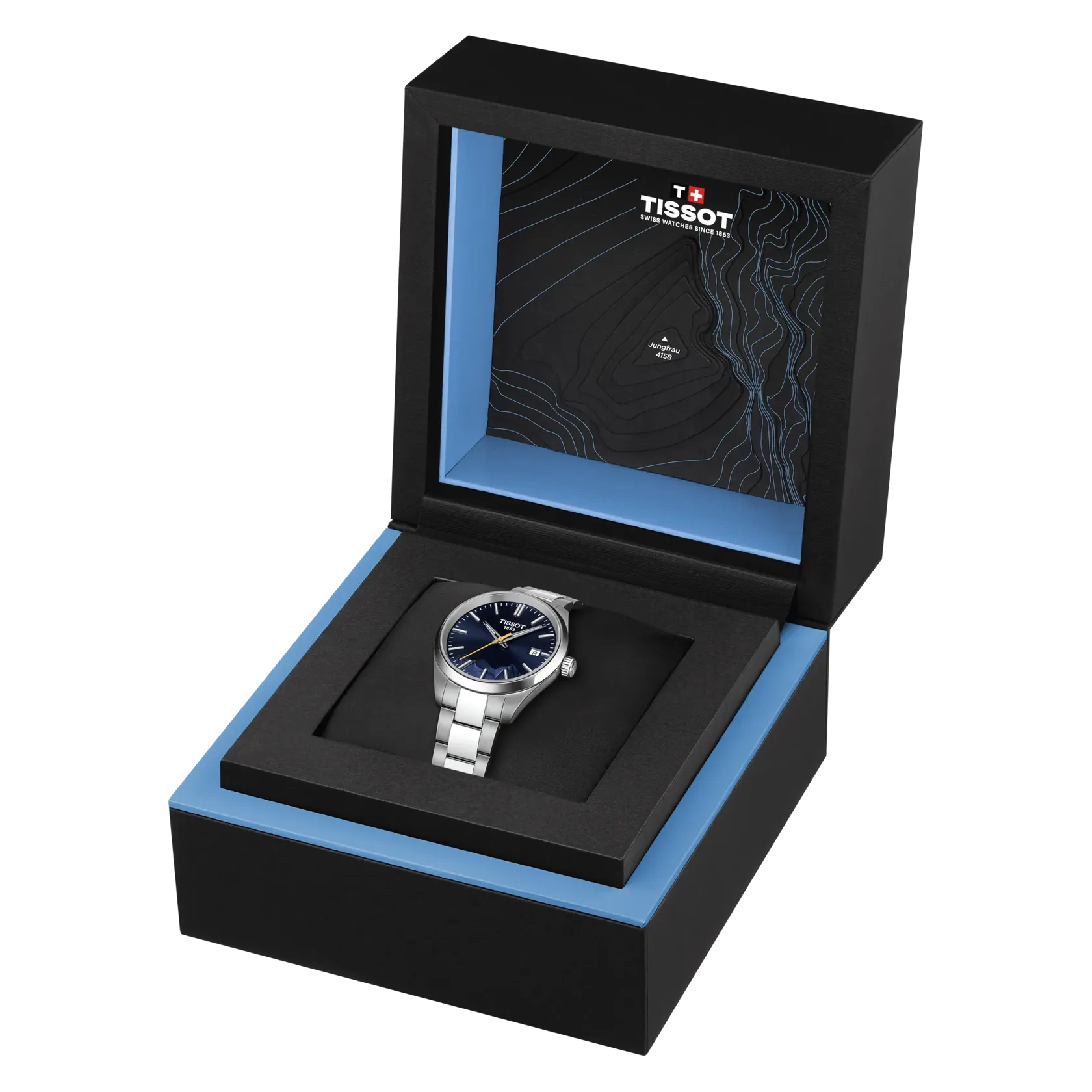 Tissot PR 100 Jungfraubahn Mavi T1502101104101 detay görseli 5