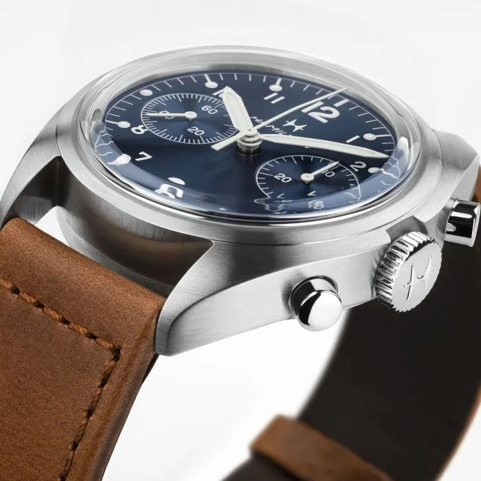 Hamilton Khaki Aviation Pilot Pioneer Mechanical Chrono Blue H76409540 detay görseli 2