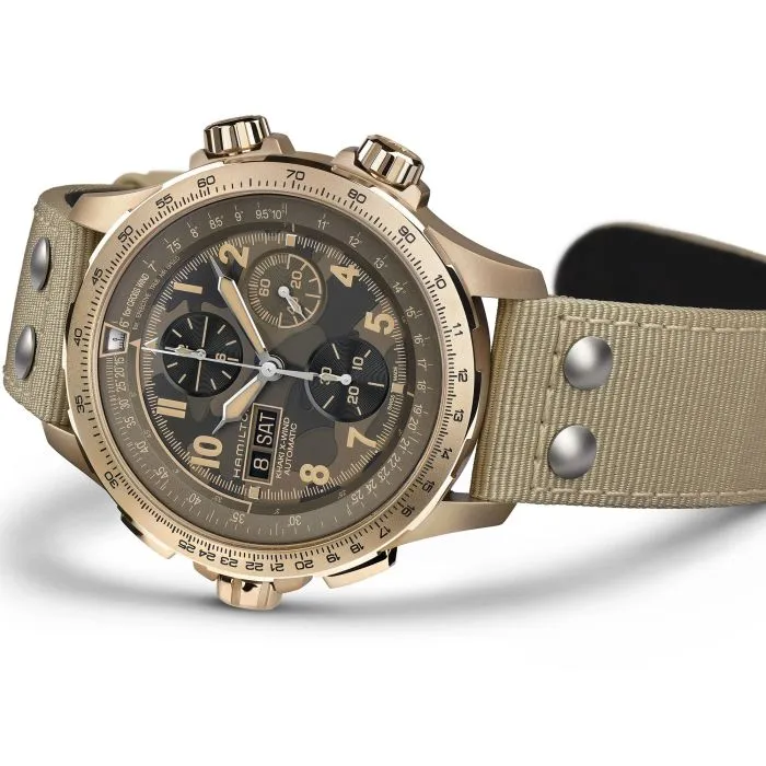 Hamilton Khaki Aviation X-Wind Auto Chrono Brown H77916920 detay görseli 2