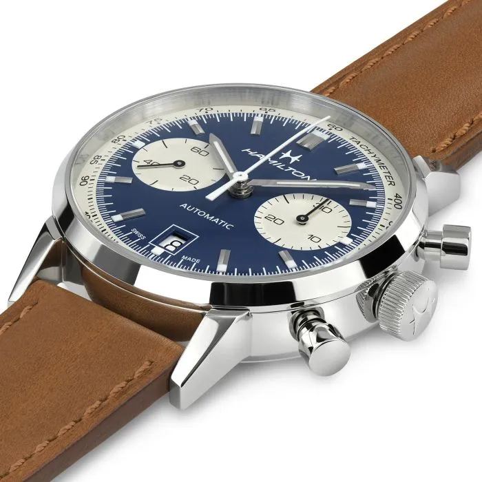 Hamilton American Classic Intra-Matic Auto Chrono Otomatik Mavi H38416541 detay görseli 3