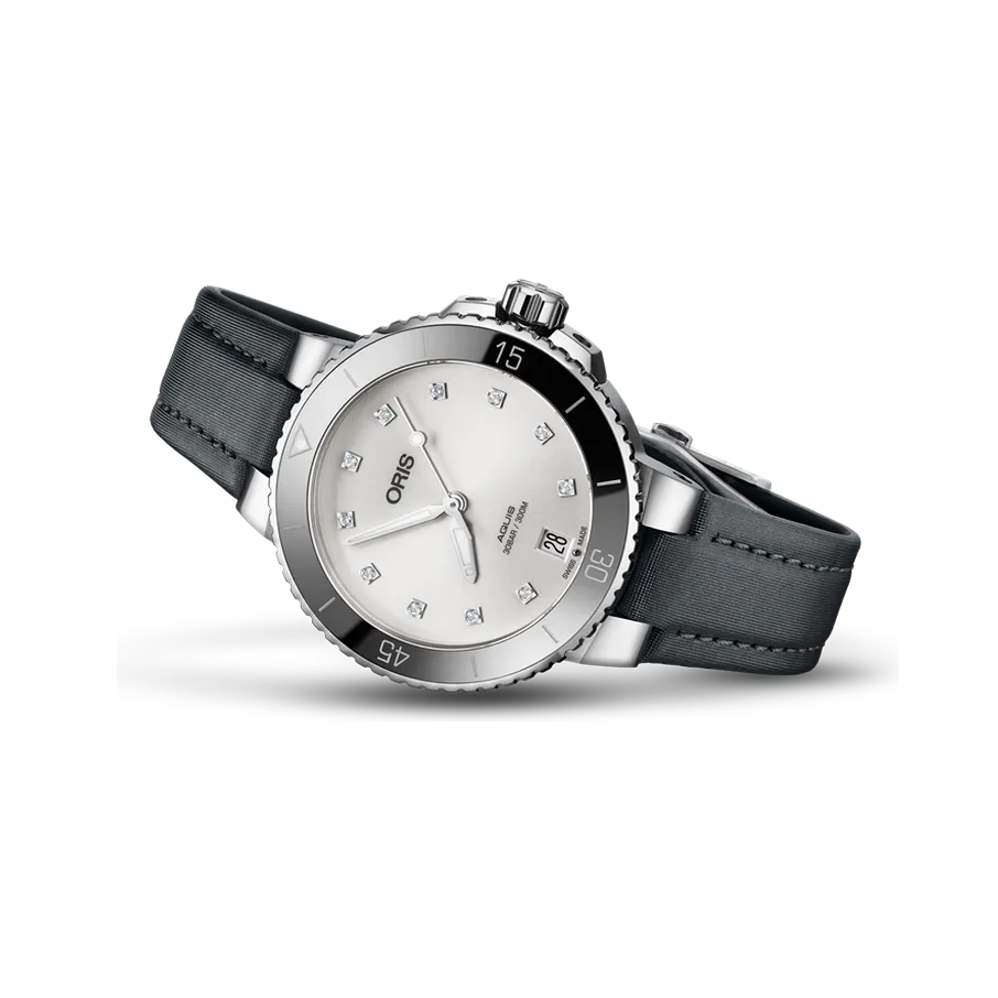 Oris Aquis Date Diamonds Otomatik Beyaz 01733773141910751845FC