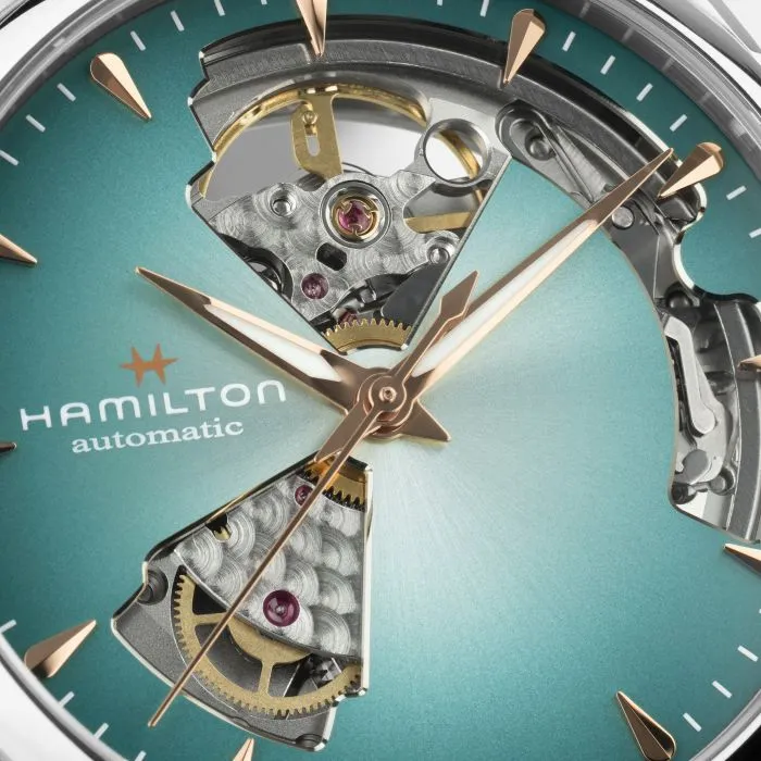 Hamilton Jazzmaster Open Heart Auto 36mm Mavi H32215143 detay görseli 2