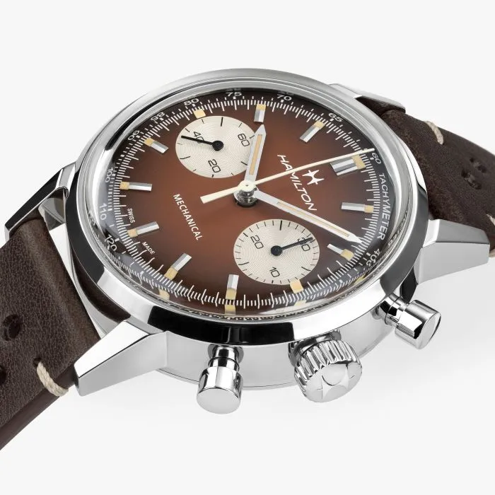 Hamilton American Classic Intra-Matic Chronograph H Kahverengi H38429591 detay görseli 5