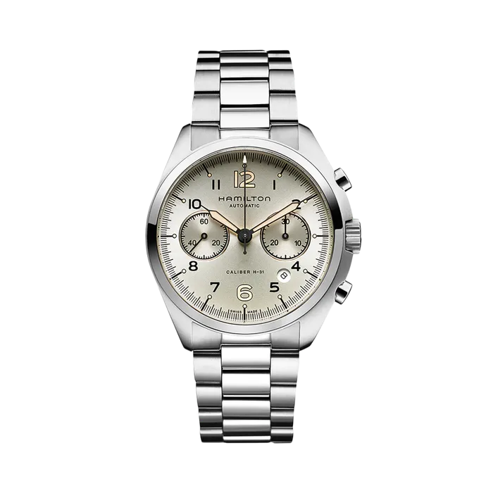 Hamilton Khaki Aviation Khaki Pilot Pioneer Auto Chrono Otomatik Bej H76416155