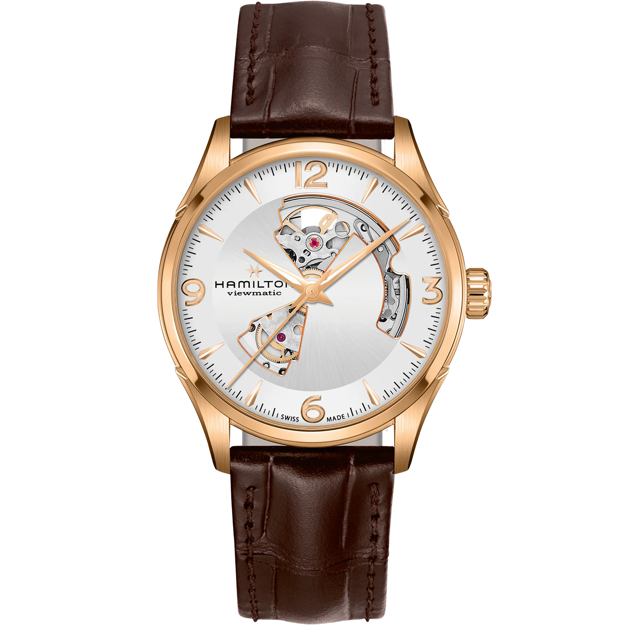 Hamilton Jazzmaster Open Heart Auto Otomatik Beyaz H32735551 detay görseli 1