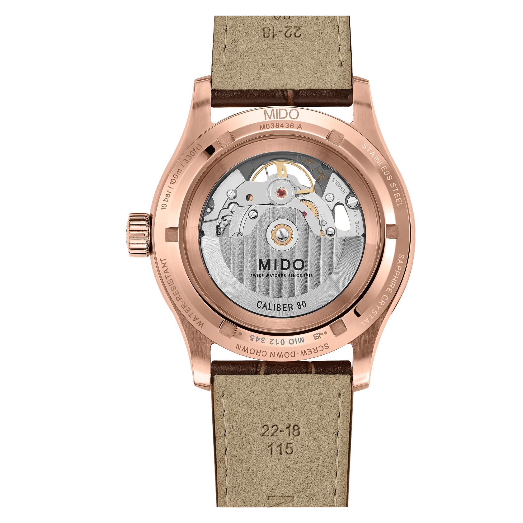 Mido Multifort Skeleton Vertigo Otomatik Anthracite M0384363606100 detay görseli 1