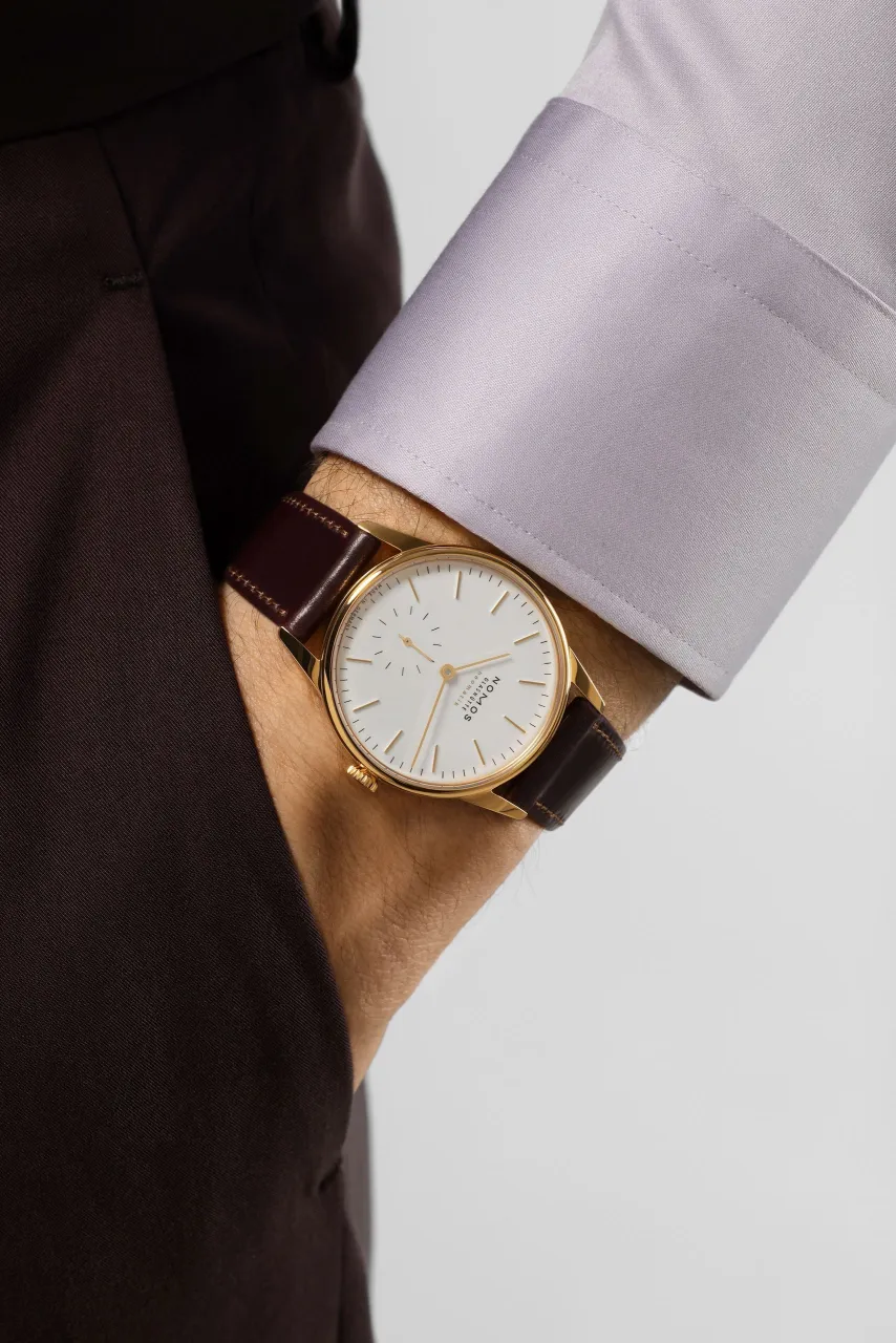NOMOS Glashütte Orion Gold Neomatik Doré Otomatik 349 detay görseli 4