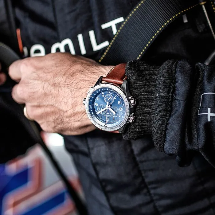 Hamilton Khaki Aviation X-Wind GMT Chrono Quartz Blue H77922541 detay görseli 5