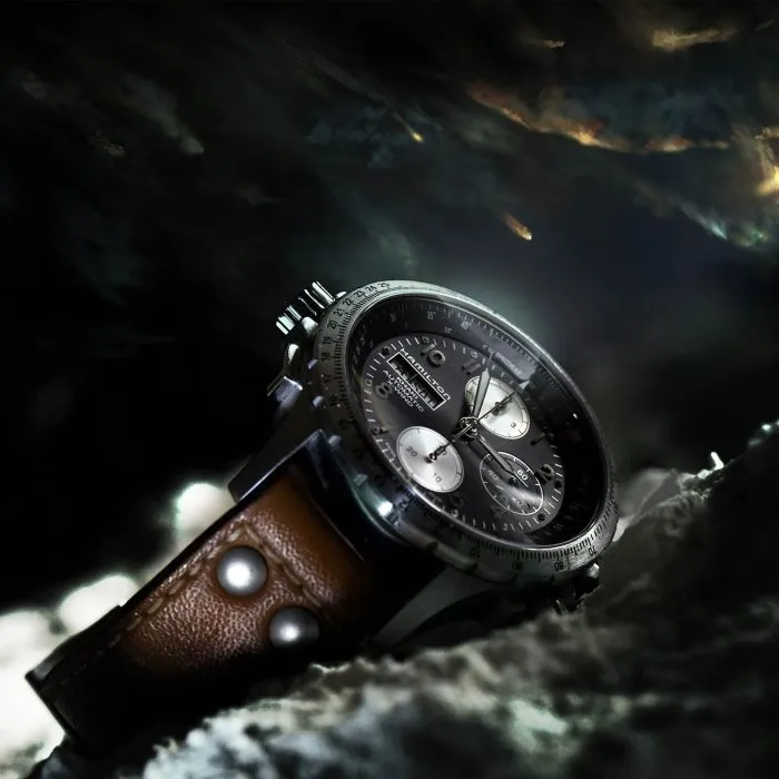 Hamilton Khaki Aviation X-Wind Auto Chrono Otomatik Siyah H77616533 detay görseli 1