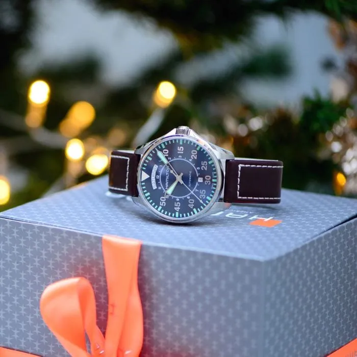 Hamilton Khaki Aviation Pilot Day Date Auto Otomatik Mavi H64615545 detay görseli 4