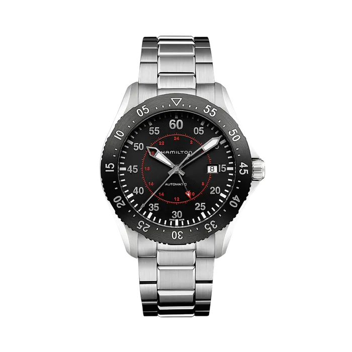 Hamilton Khaki Aviation Khaki Pilot GMT Auto Otomatik Siyah H76755135